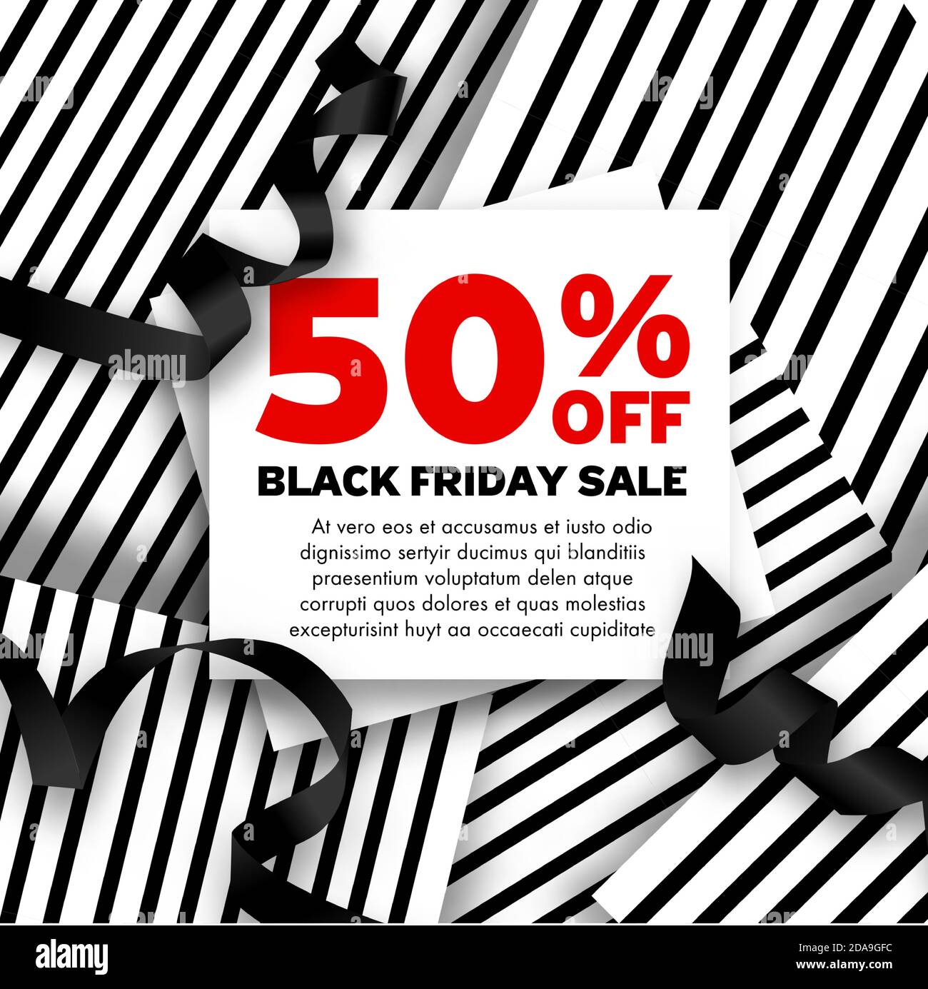 Black friday sale 50 percent off discount banner Stock Vector Image & Art -  Alamy