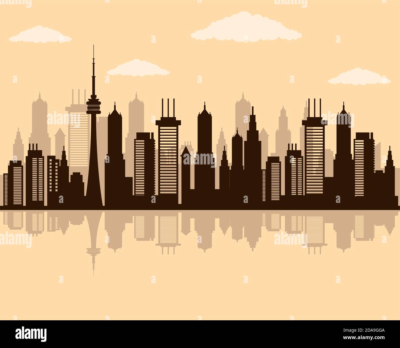 cityscape skyline scene silhouette icon vector illustration design ...