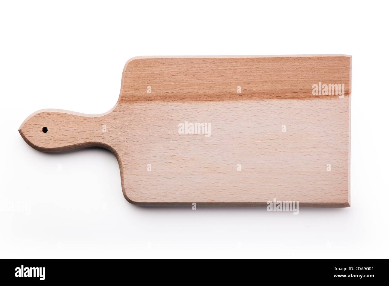 Vintage wooden cutting board isolated on white background Stock Photo