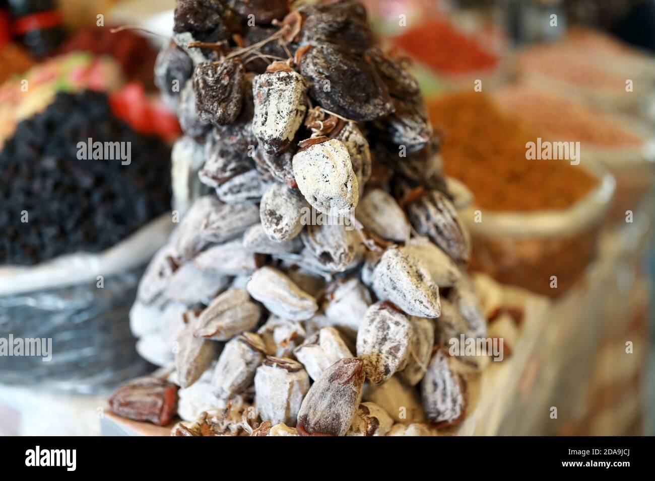 dried fruits in market in Tbilisi, Stock Photo Alamy