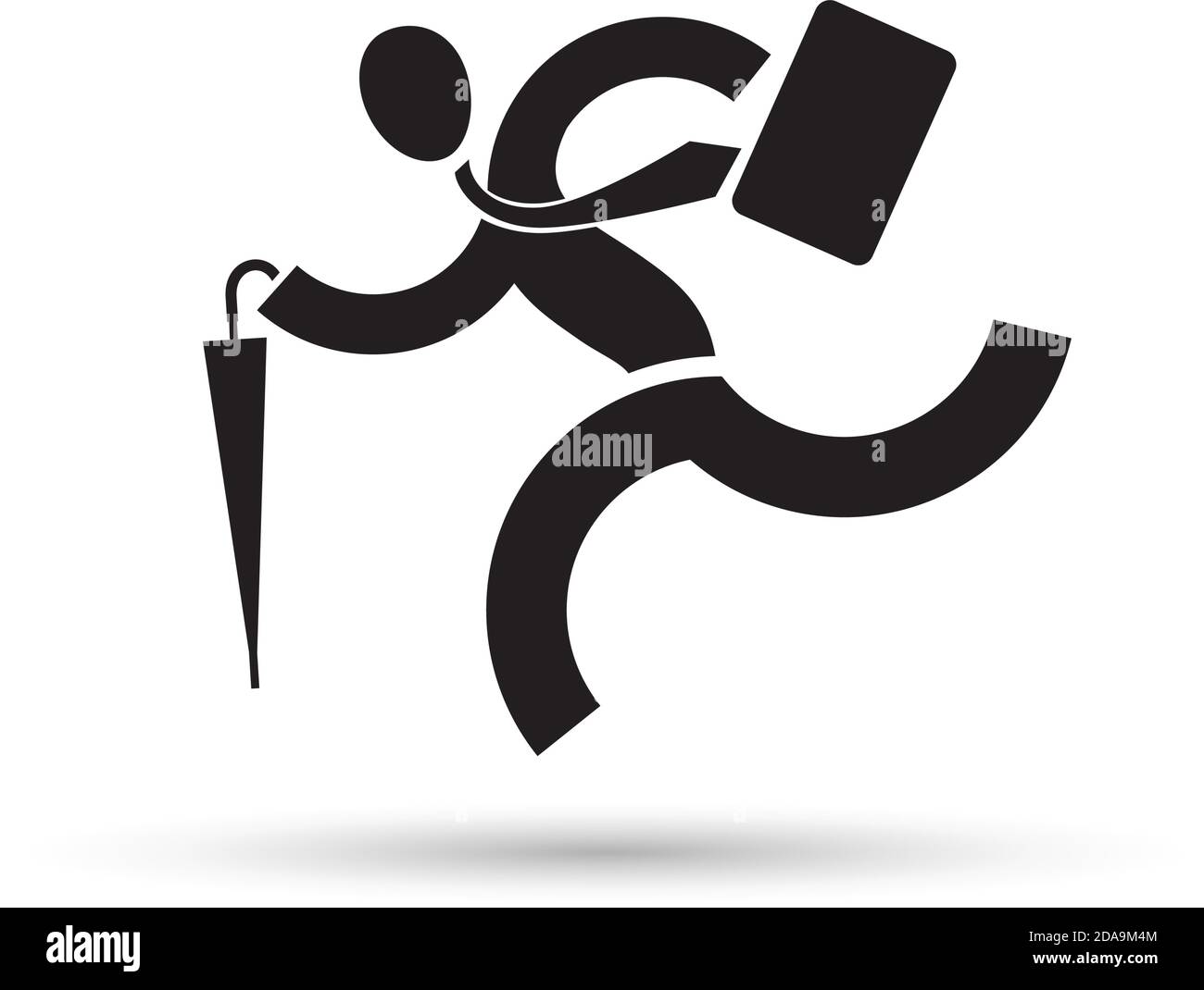 Vector sign running businessman Stock Vector Image & Art - Alamy