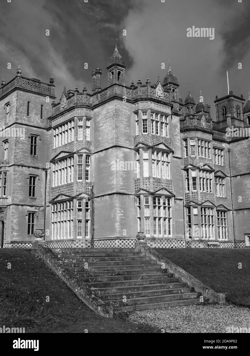Dramatic Black and White Landscape of Englefield House, Englefield