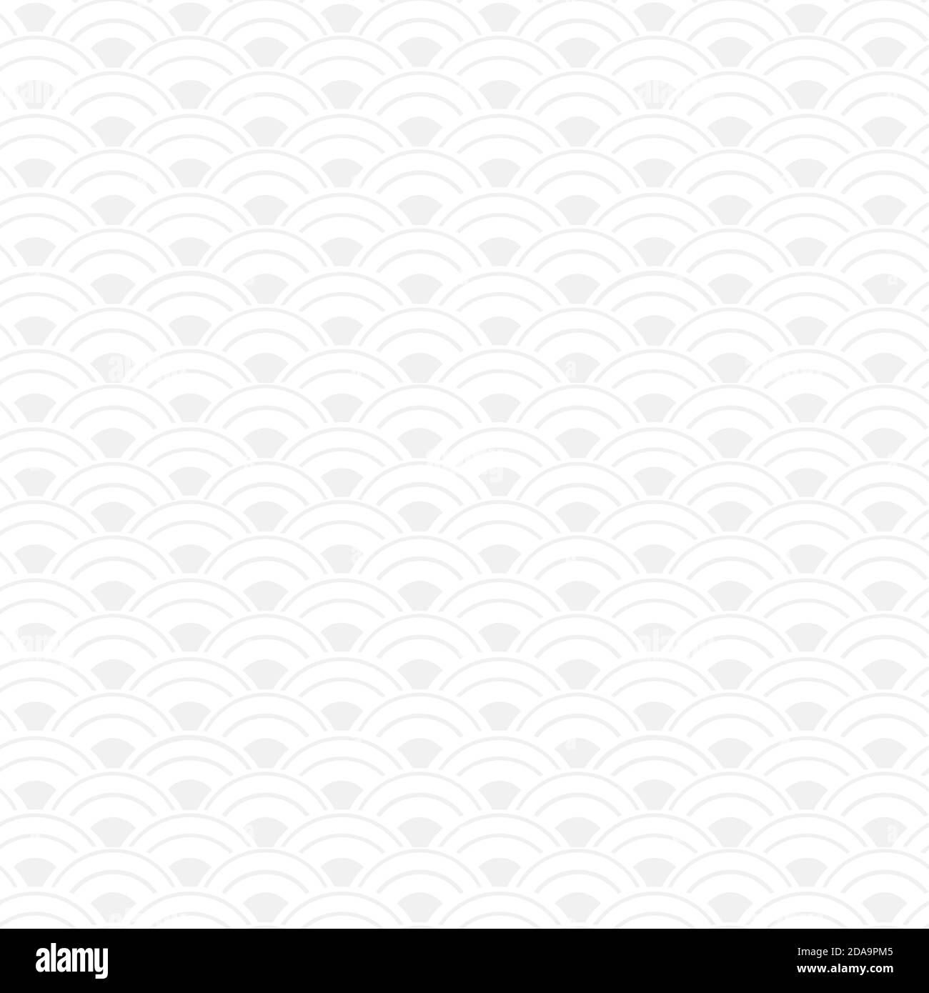 Oriental style gray wave seamless pattern on white background Stock Vector