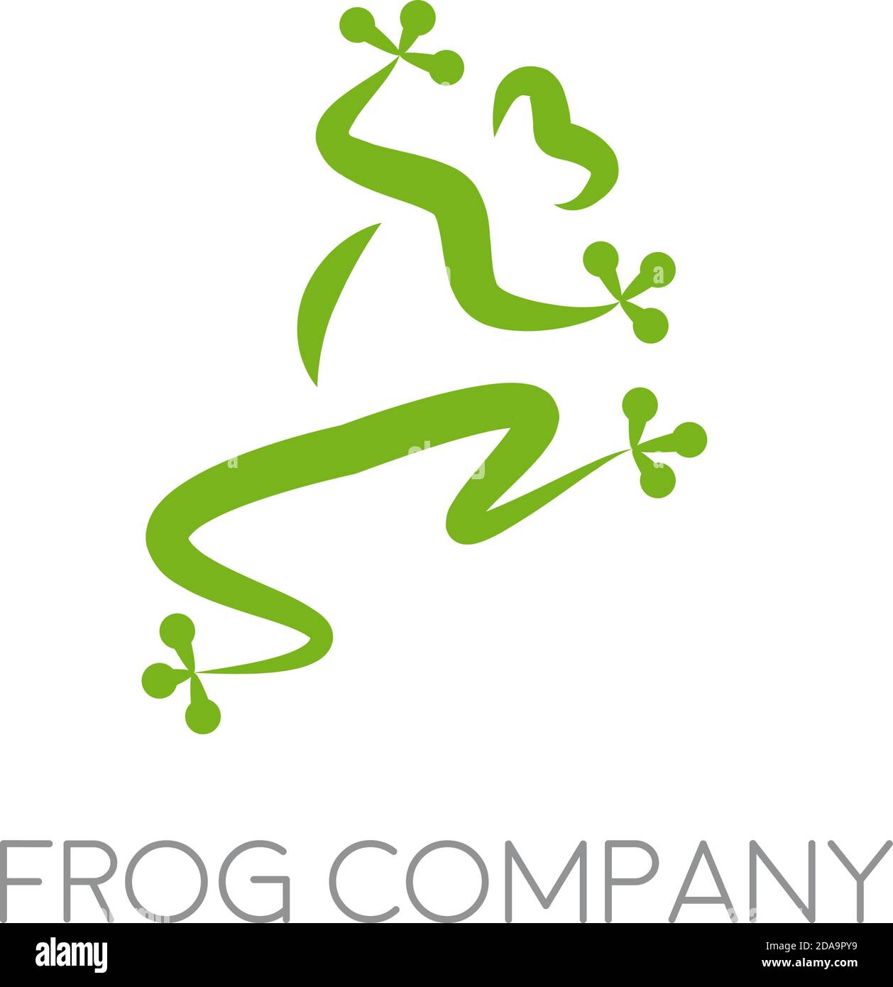 Vector sign frog company Stock Vector