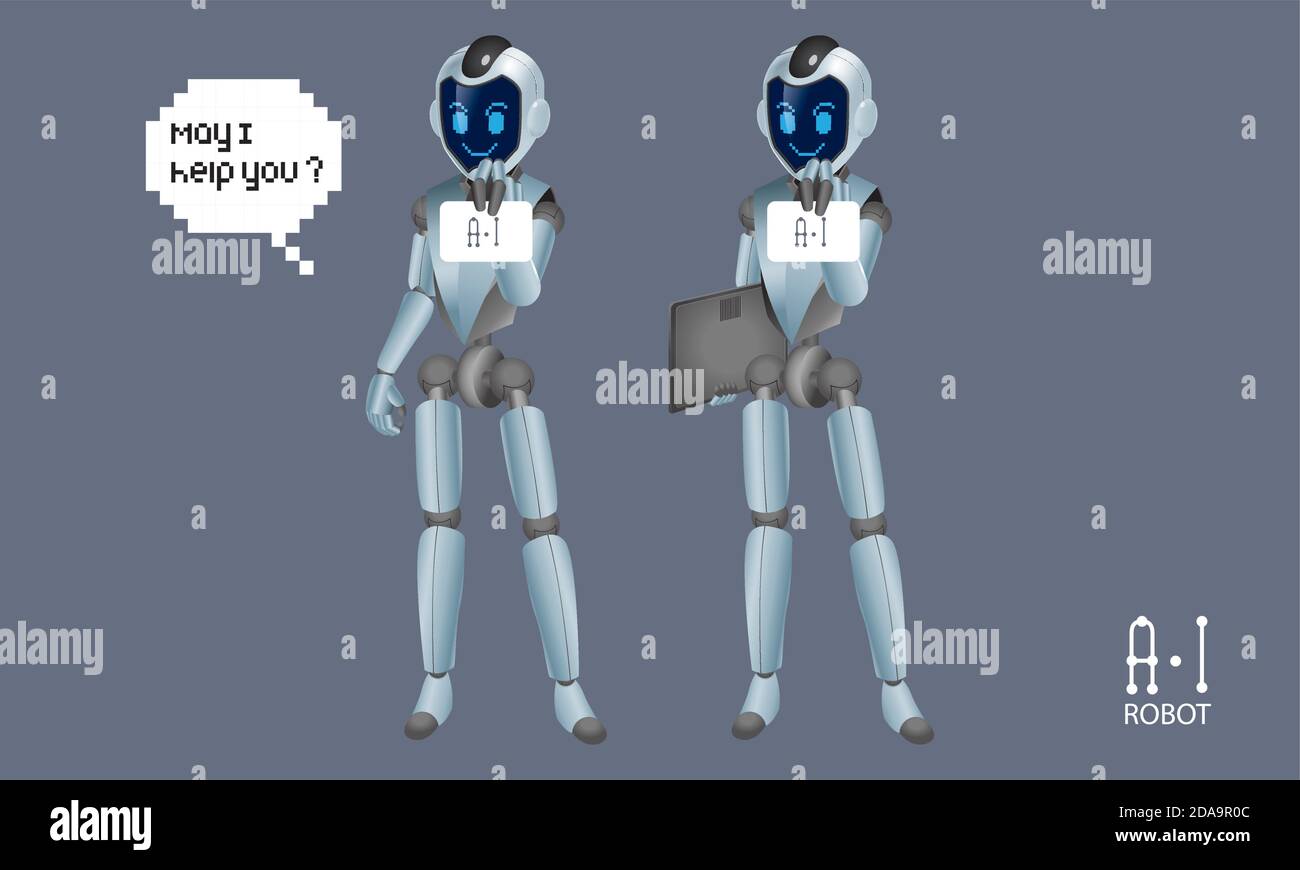 Vector of Artificial Intelligence (A.I) robots Stock Vector Image & Art ...