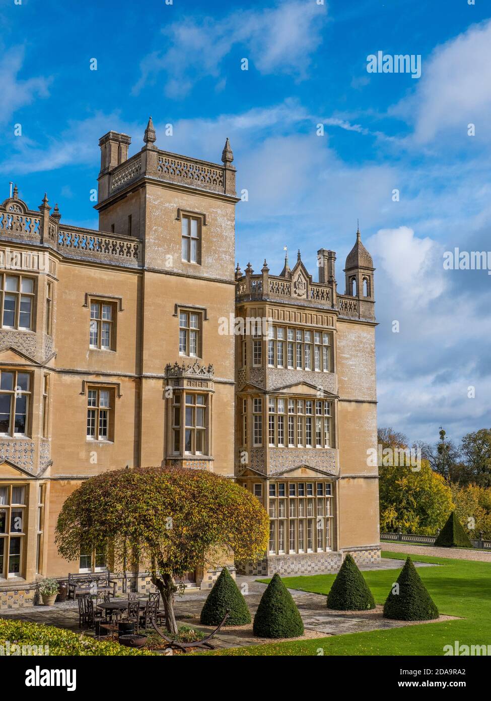 High View of Englefield House and gardens, Englefield, Thale, Reading, Berkshire, England, UK, GB. Stock Photo