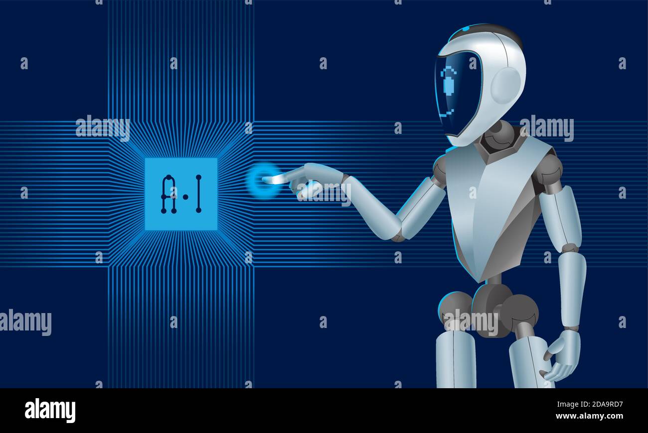 Vector of an Artificial Intelligence (A.I) robot Stock Vector Image ...