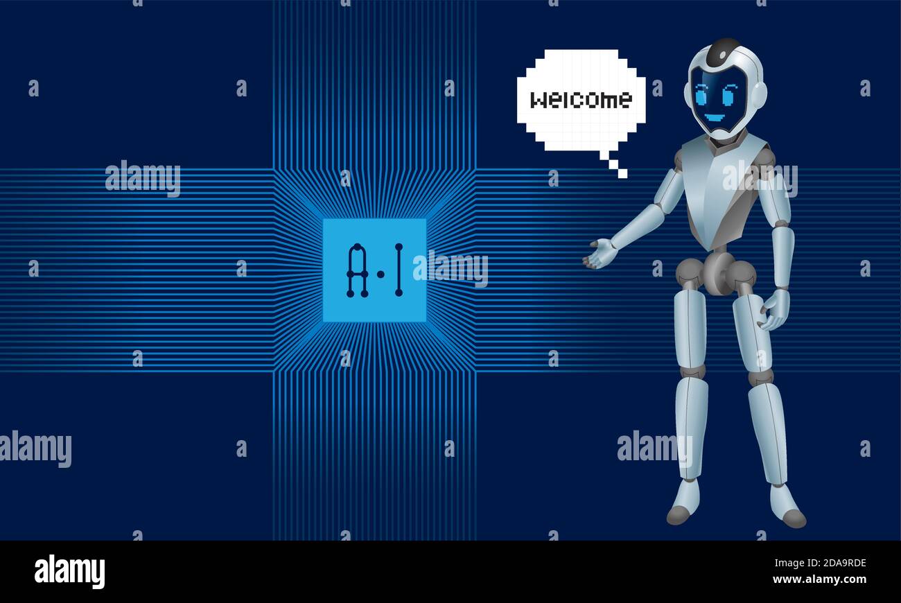 Vector of an Artificial Intelligence (A.I) robot Stock Vector Image ...