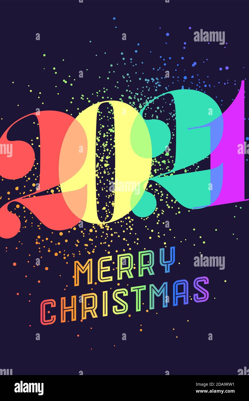 Merry Christmas 2021. Greeting card Stock Vector Image & Art Alamy