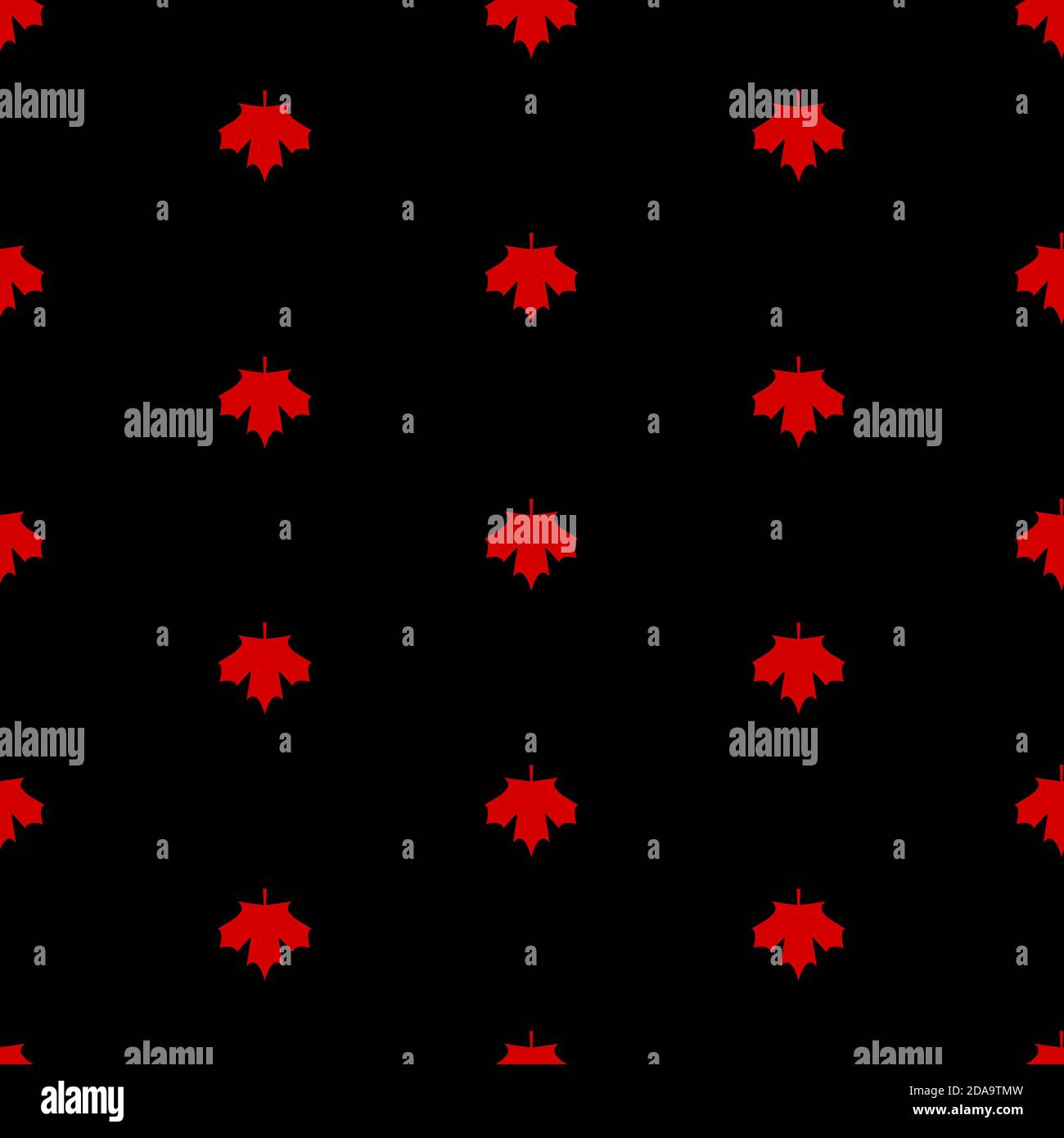 Red maple canada seamless pattern. Illustration Stock Photo - Alamy