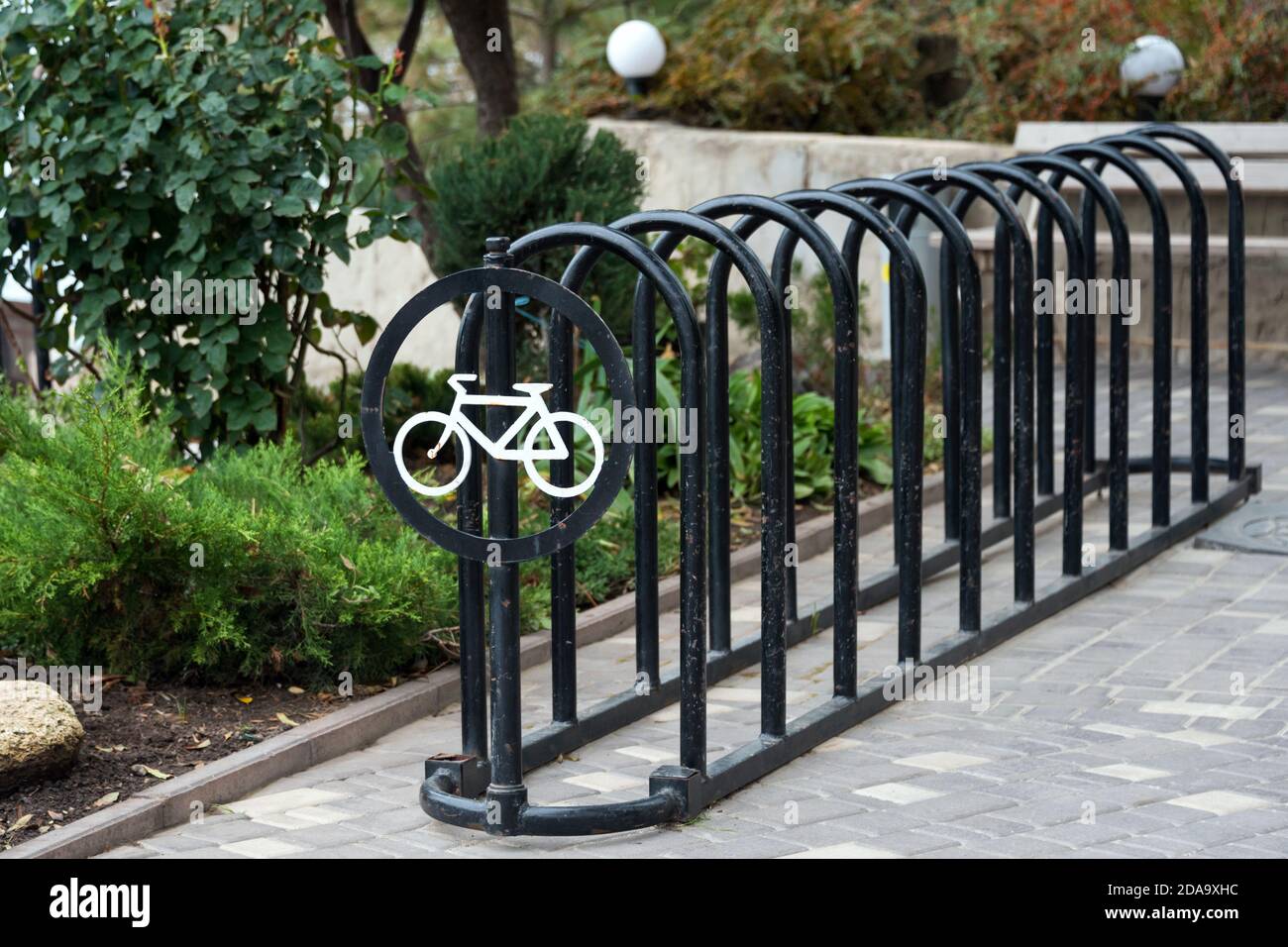Empty bike rack scooters hi-res stock photography and images - Alamy