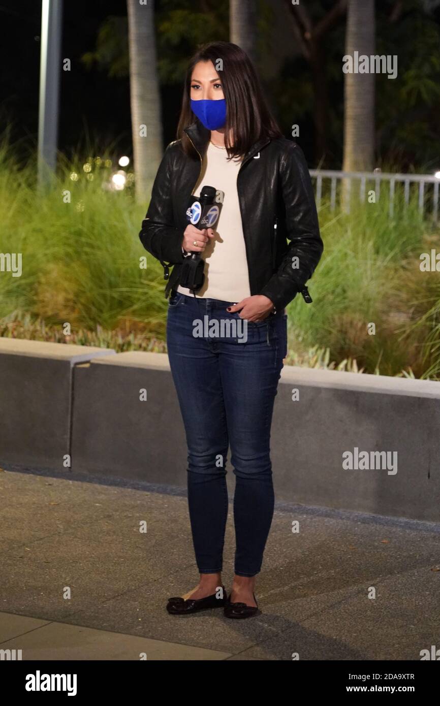 ABC7 Eyewitness News reporter Veronica Miracle at Grand Park in