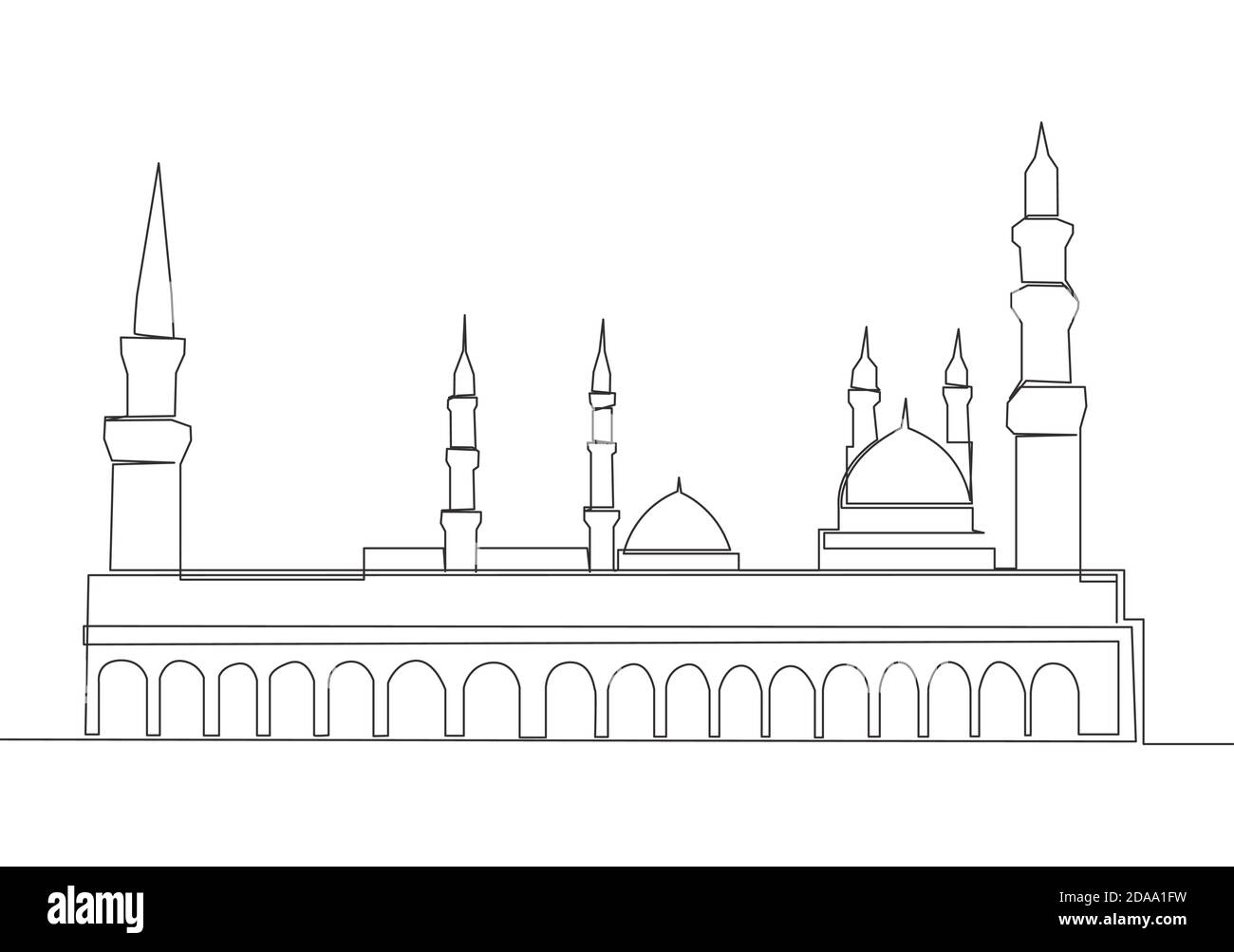 Mosque Drawing Easy  How to Draw Masjid Easy step by step  Ramadan  Mubarak Drawing Easy steps  YouTube