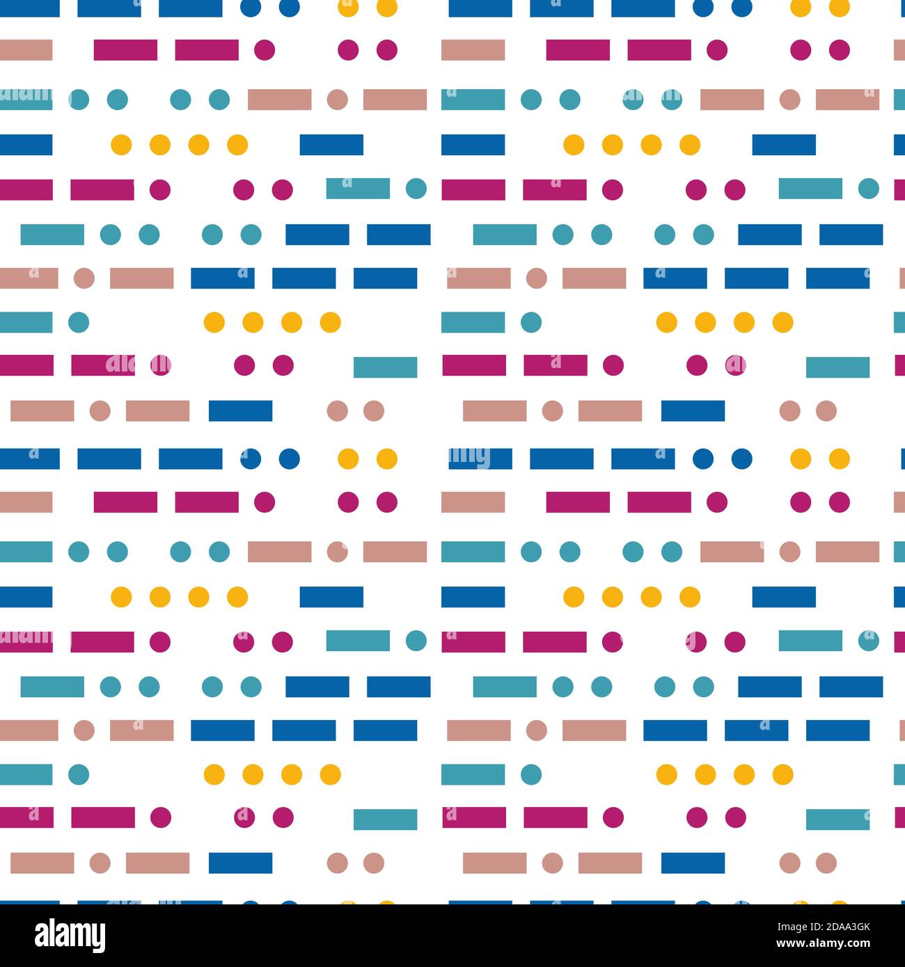 Abstract geometric elements seamless vector pattern. Pattern is suitable for postcards, fabric, wrapping paper or posters. Stock Vector