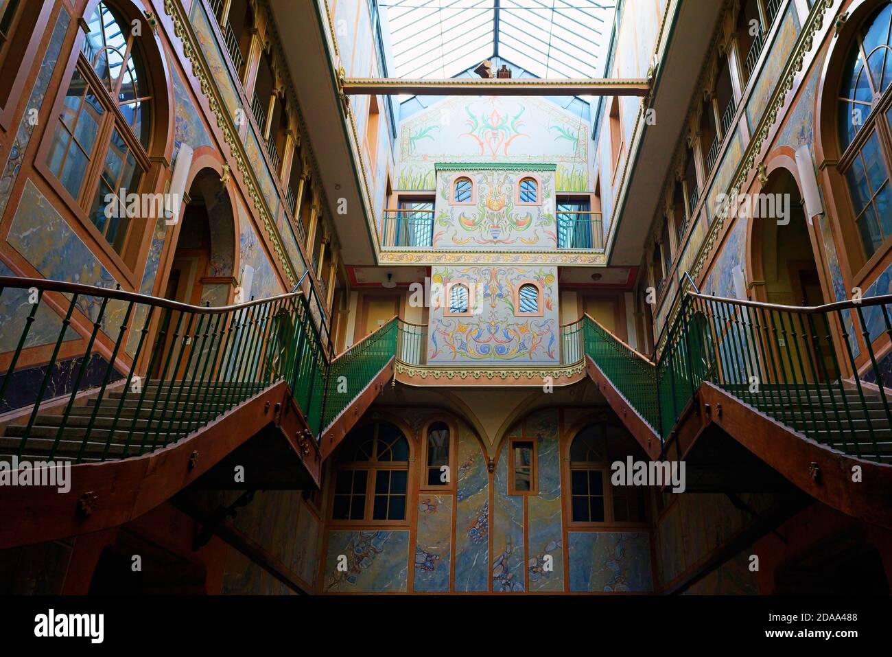Ancien Manège one of La Chaux-de-Fonds architectural jewels. Canton Neuchâtel, Switzerland. Stock Photo