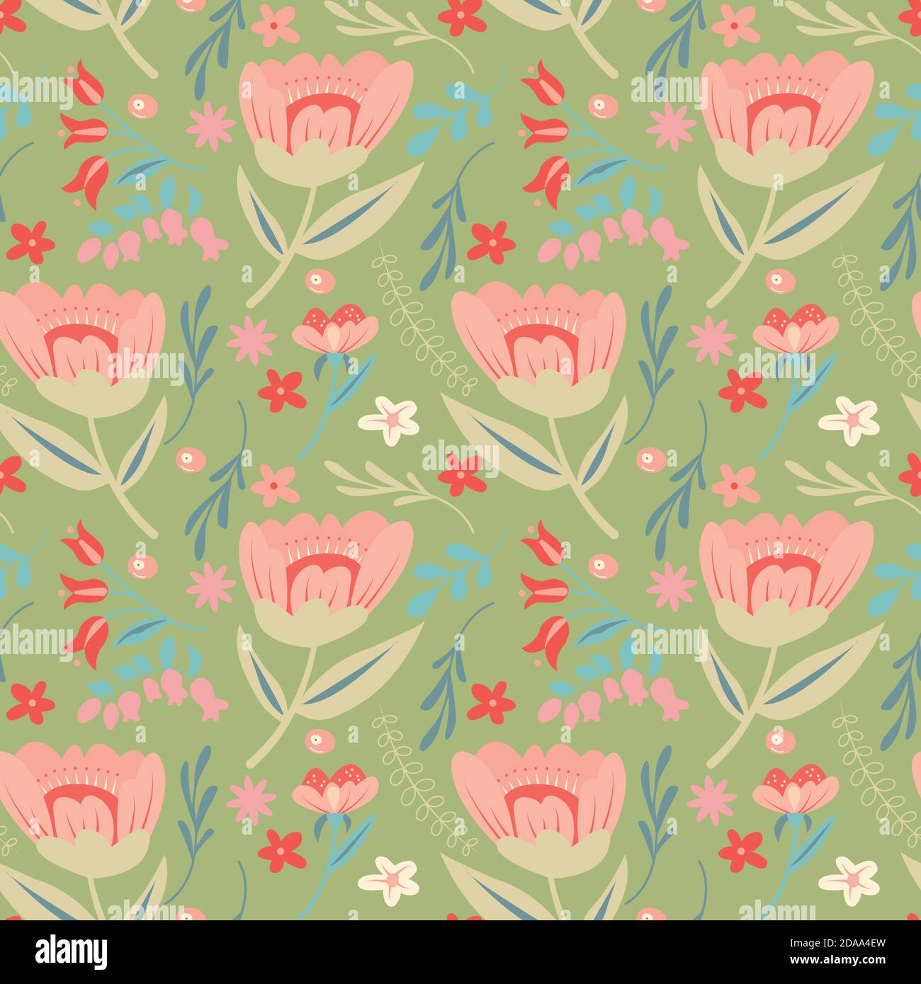 Seamless Floral Pattern in vector Stock Vector Image & Art - Alamy