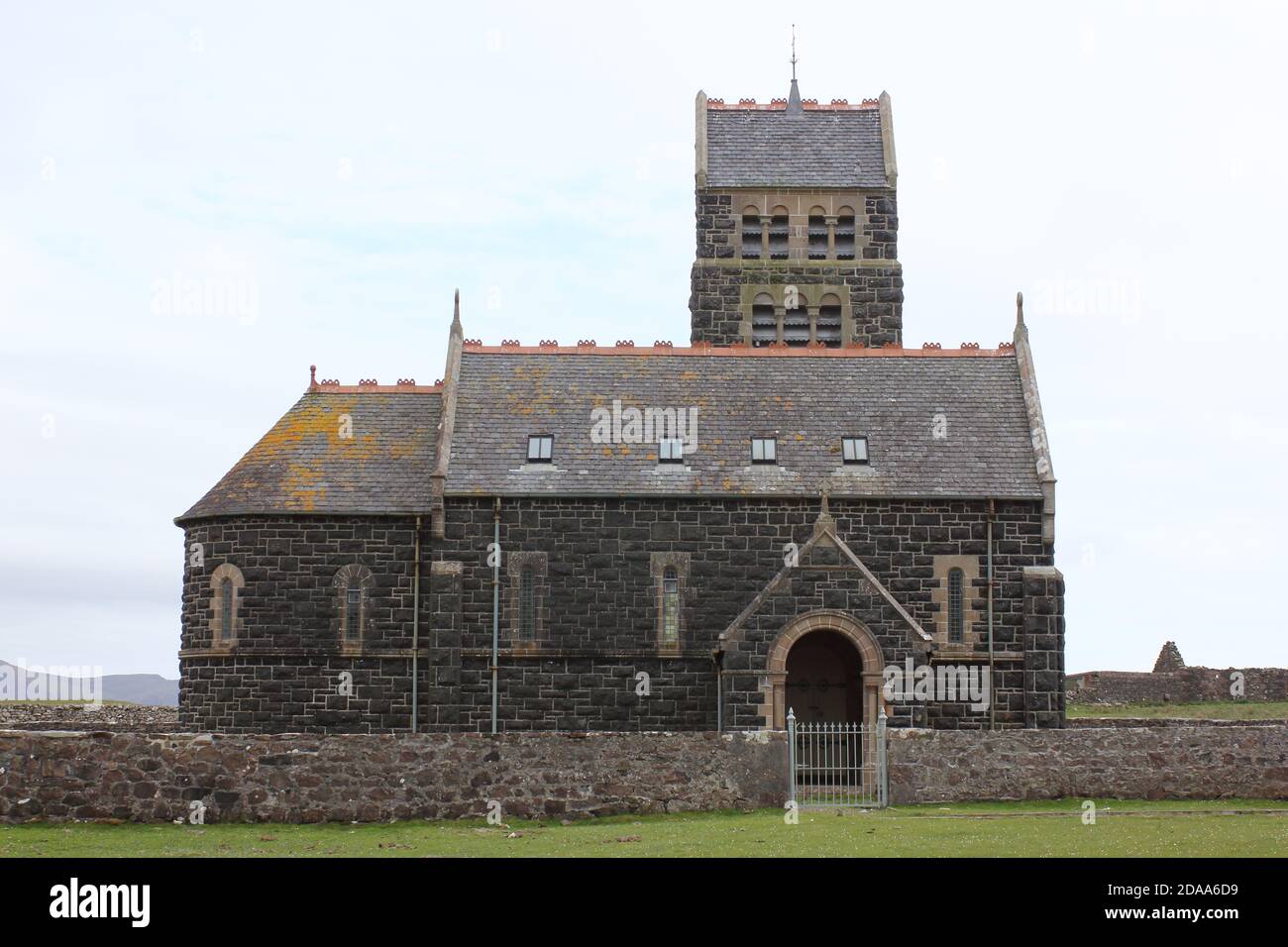 St Edward's Church, Sanday, Isle of Canna Stock Photo