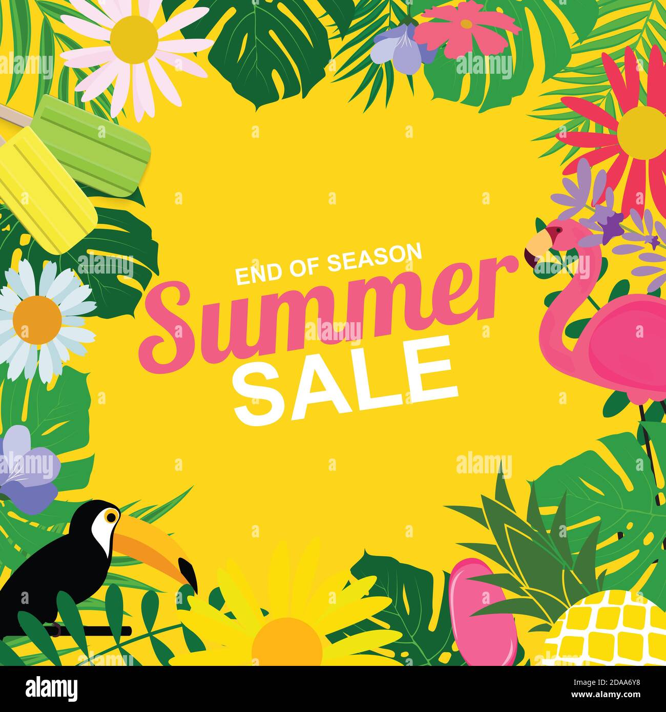 Abstract Summer Sale Background. Illustration Stock Photo - Alamy