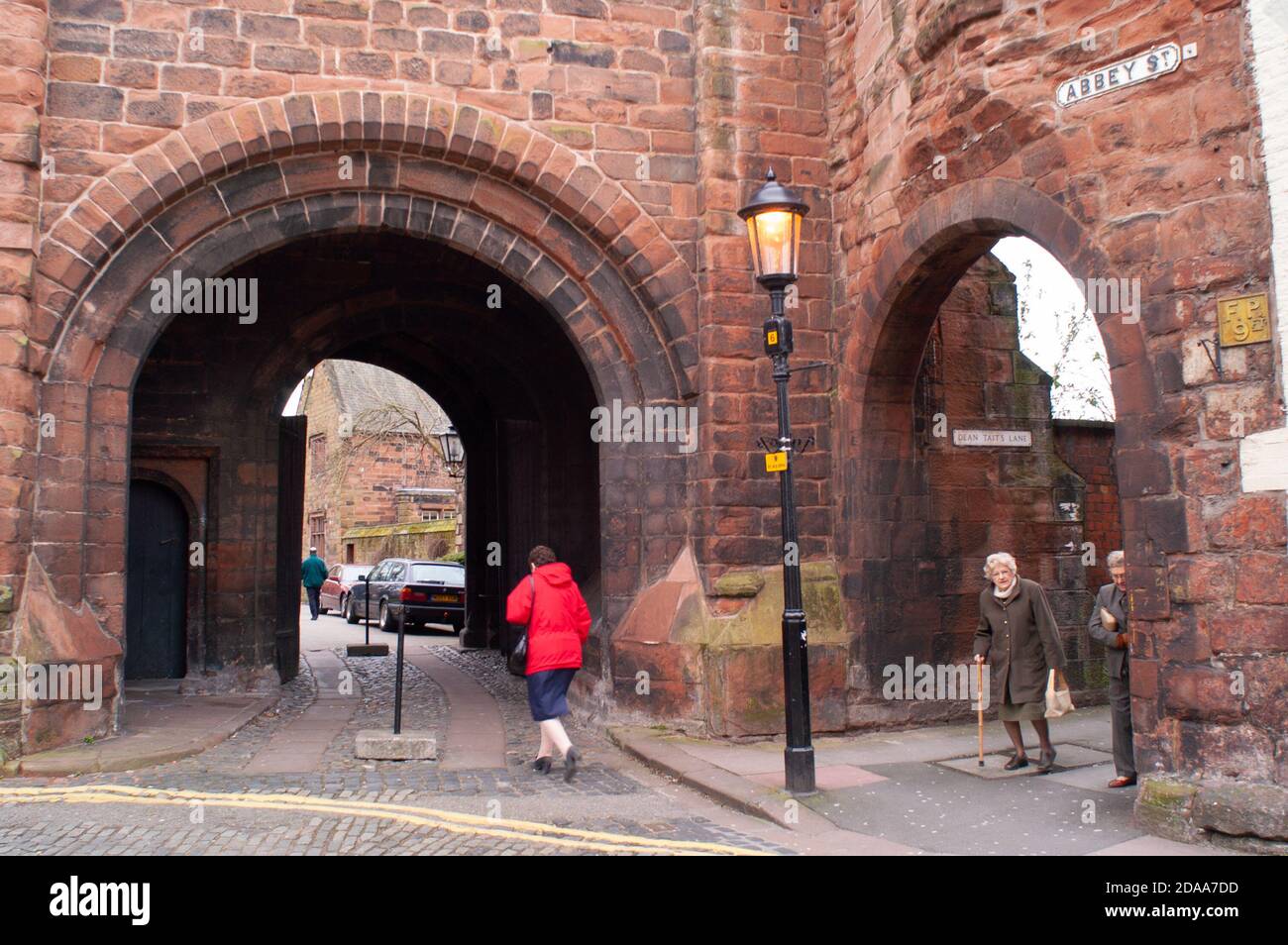 Abbey Gate and Gatehouse. Corner of Abbey Street and Paternoster Row