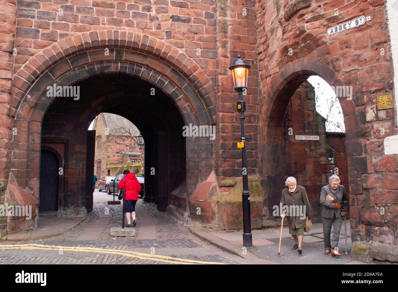 Abbey Gate and Gatehouse. Corner of Abbey Street and Paternoster Row