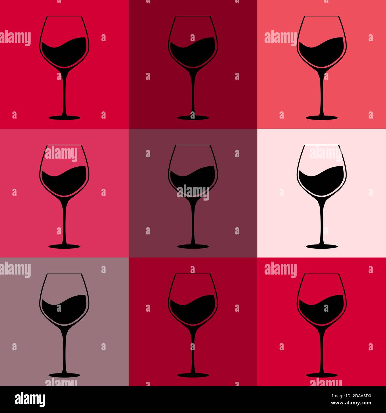 Full Glass of Red Wine Background Illustration Stock Photo - Alamy