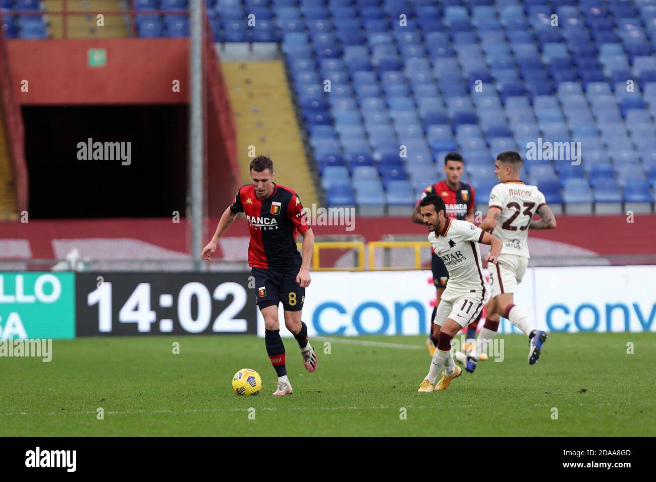 Genova, Italy. 08th November 2020. Lukas Lerager of Genoa Cfc during The Serie A match between Genoa Cfc and As Roma. Stock Photo