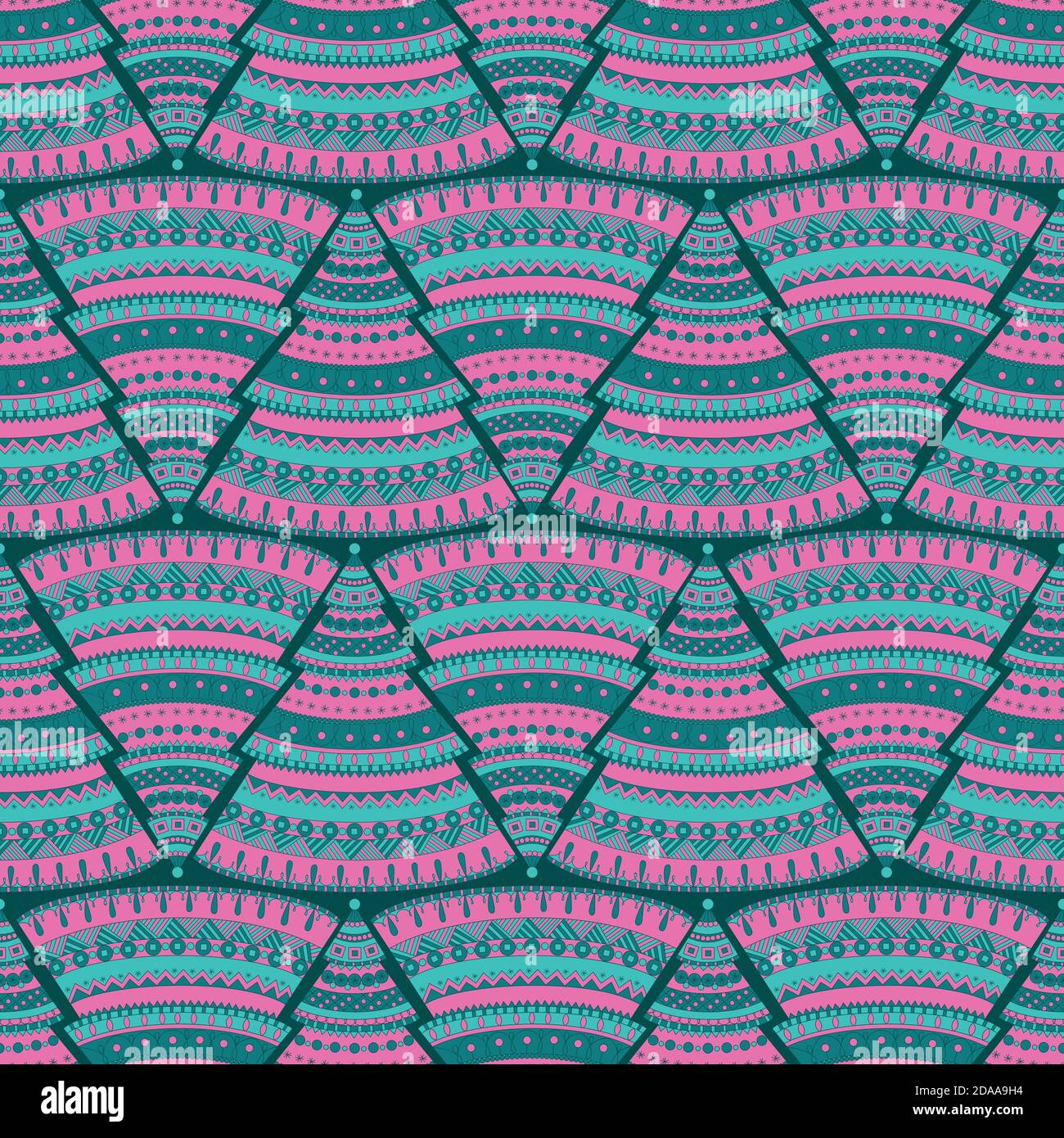 Vector Christmas pattern with Christmas trees, with a pattern similar to a knitted pattern. Geometric seamless pattern. Decorative background. Vector Stock Vector