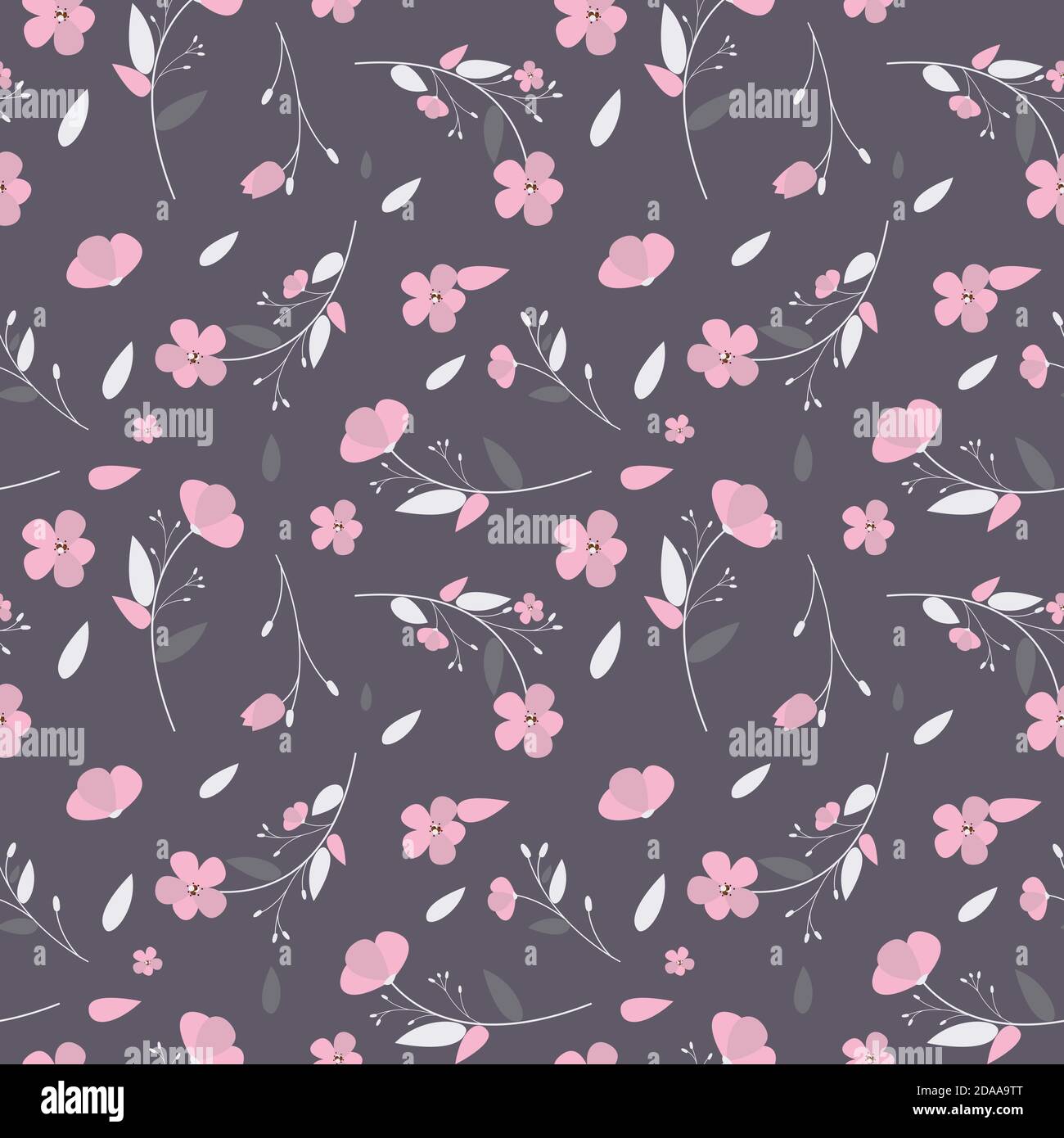 Abstract Design Flower Seamless Pattern Background Illustration Stock ...