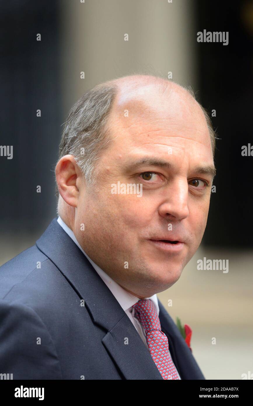 Ben Wallace MP - Secretary of State for Defence - leaving a cabinet meeting in Downing Street, 10th Nov 2020 Stock Photo