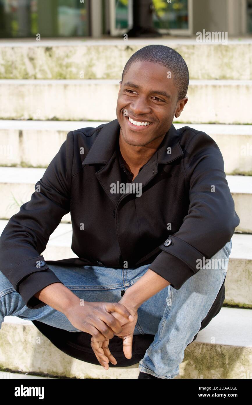 Happy african man hi-res stock photography and images - Alamy