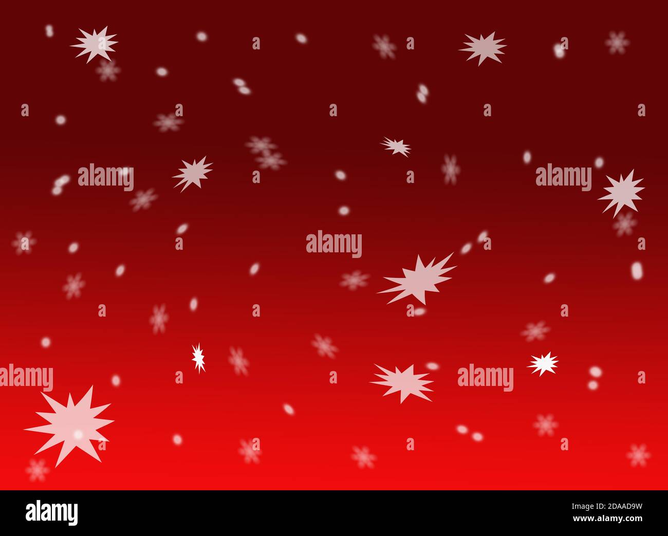 Snow Particles Red Falling snowflakes on a red background. Winter concept. For background ...