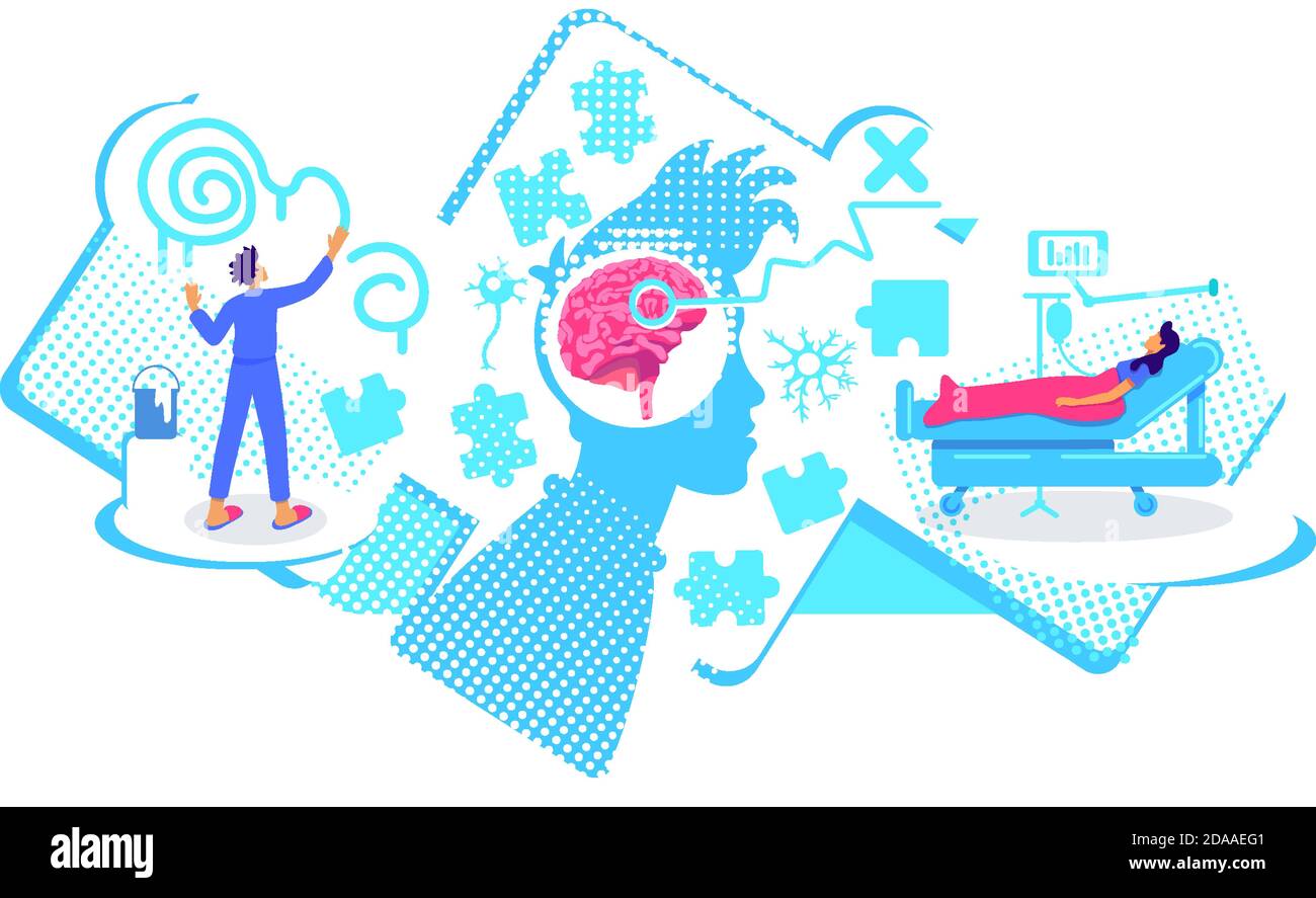 Psychological rehabilitation flat concept vector illustration Stock Vector