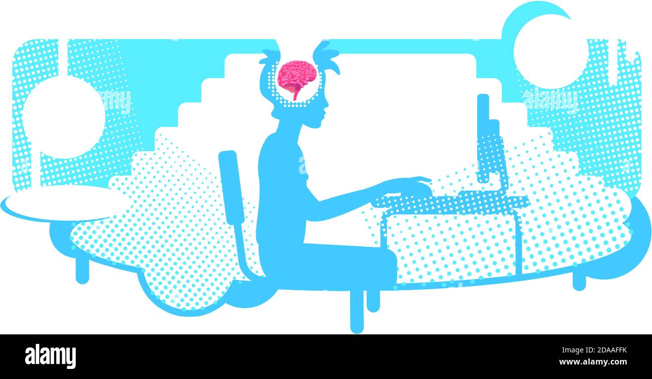 Educational process flat concept vector illustration Stock Vector Image ...