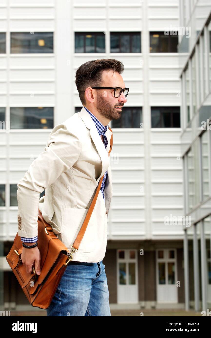 Middle aged man walking alone hi-res stock photography and images - Alamy