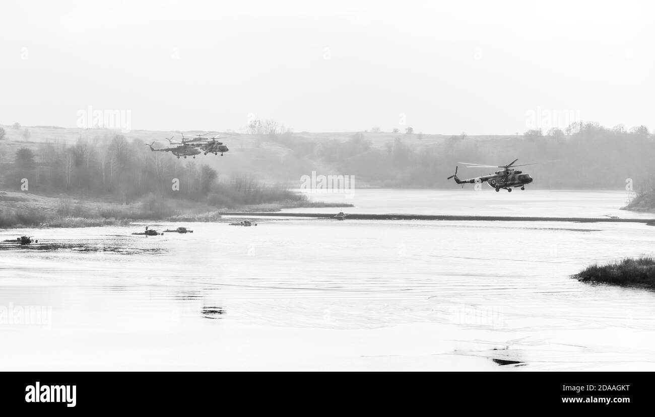 Ukrainian helicopters Black and White Stock Photos & Images - Alamy