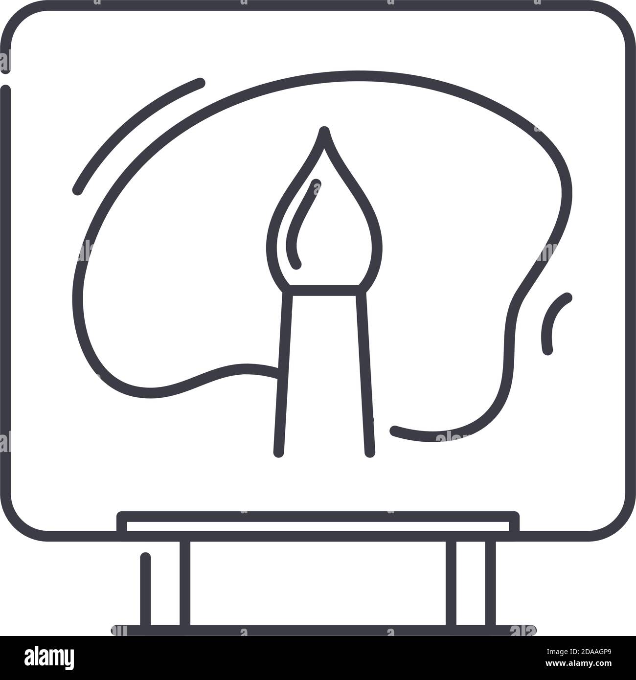 Arts icon, linear isolated illustration, thin line vector, web design ...