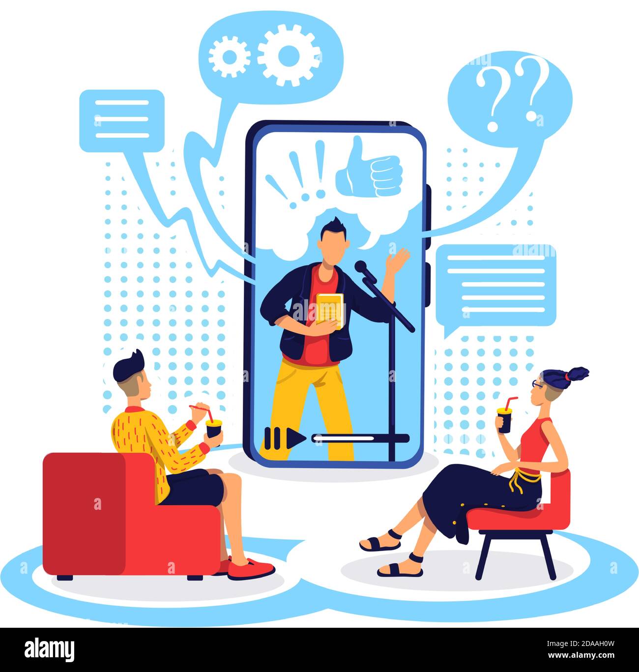 Watch webinar flat concept vector illustration Stock Vector Image & Art ...