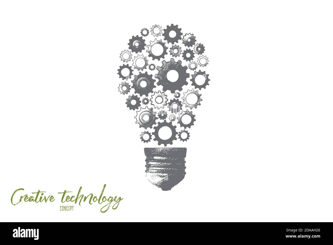 Creative technology concept. Hand drawn isolated vector Stock Vector ...