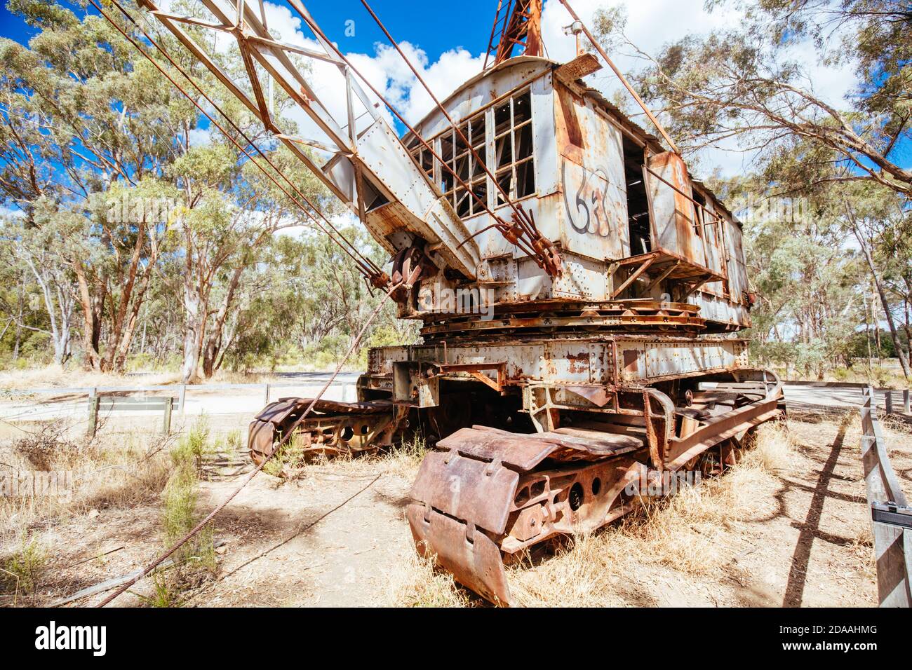 Dredge and Dragline Historical Site in Australia Stock Photo - Alamy