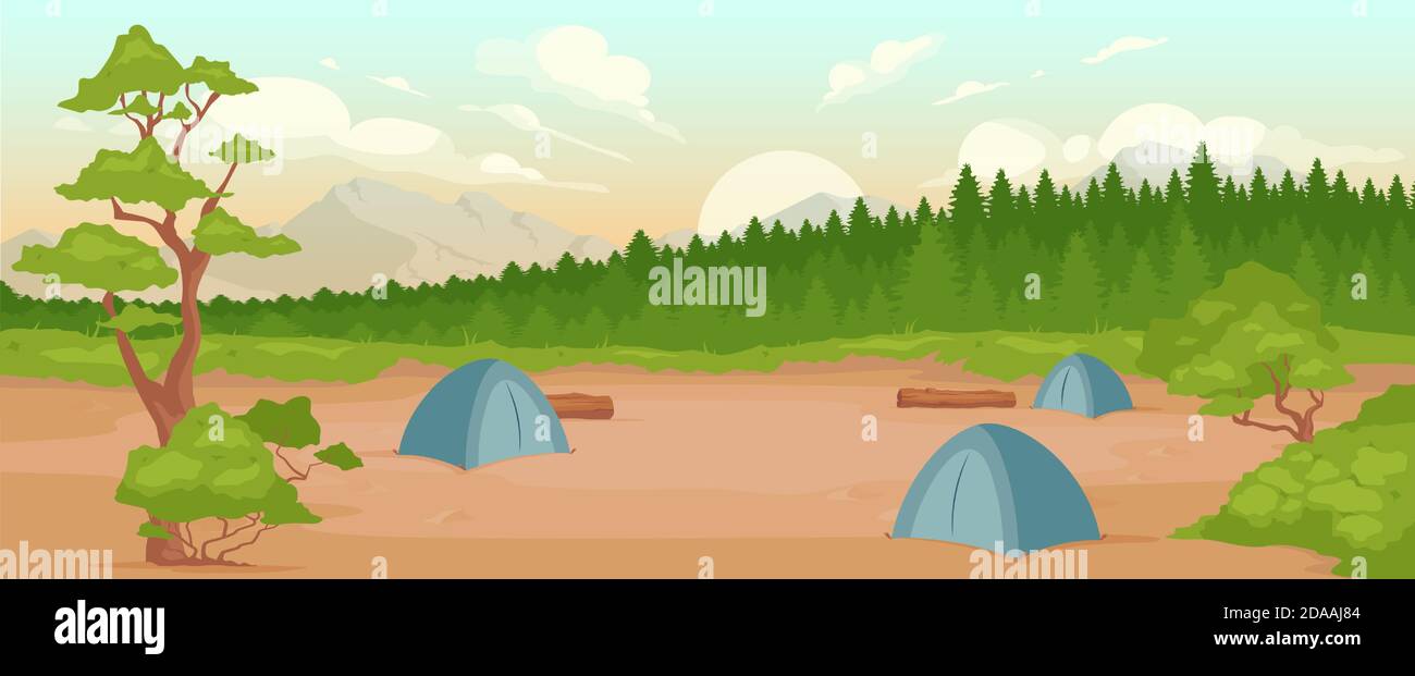 Camping flat color vector illustration Stock Vector Image & Art - Alamy