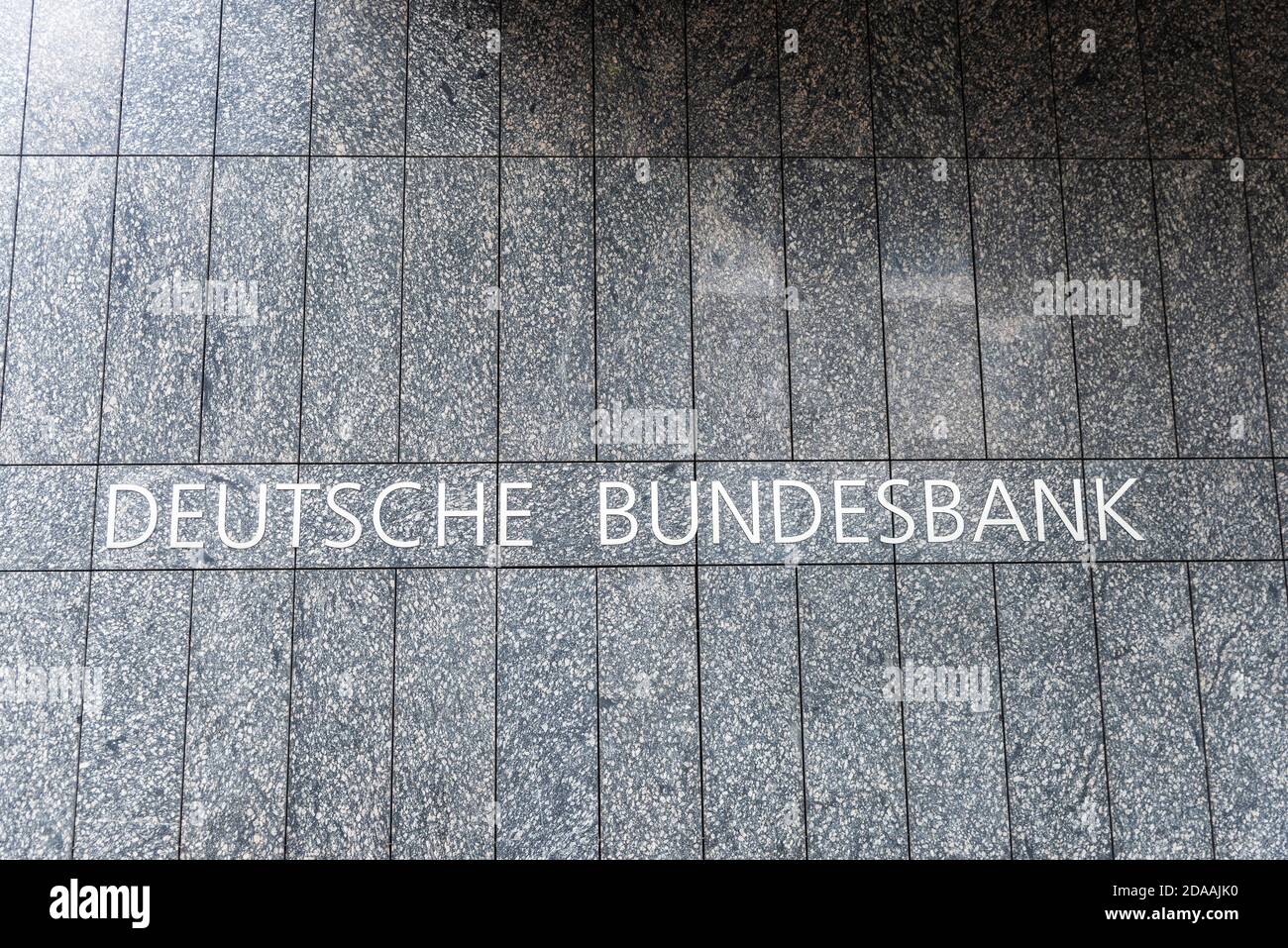 Hamburg, Germany - August 21, 2019: Sign of the headquarters of the Deutsche Bundesbank of Mecklenburg-Vorpommern and Schleswig-Holstein in Hamburg, G Stock Photo