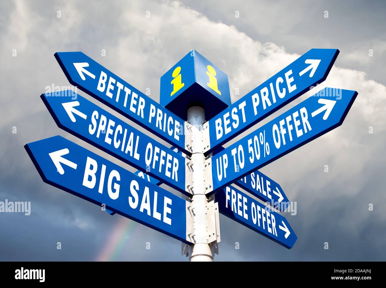 Big Sale, Better Price and Special Offer Directional Road Signs Stock ...