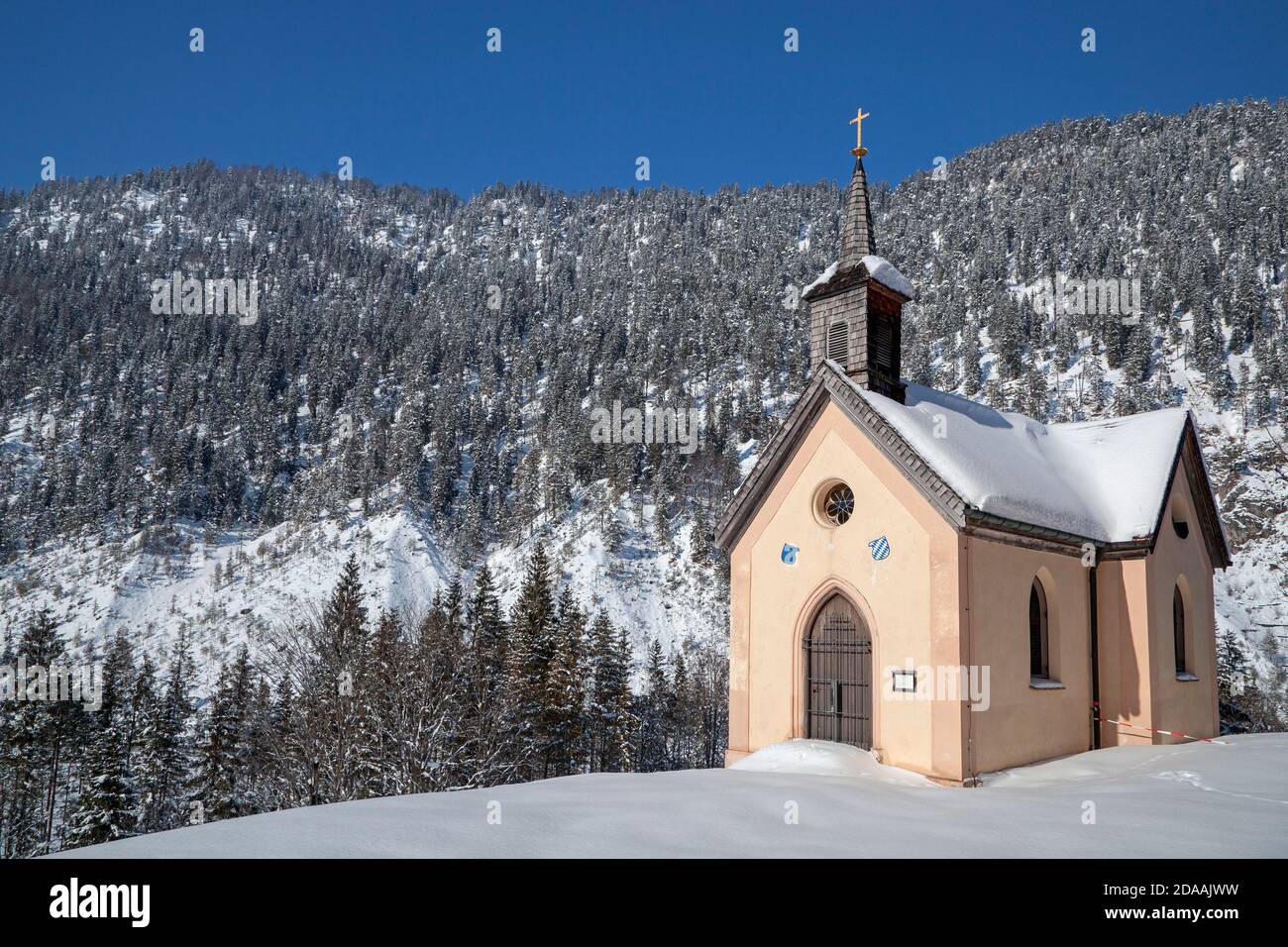 geography / travel, Germany, Bavaria, Lenggries, band von Vorderriss in the Upper Isar Valley, Lenggri, Additional-Rights-Clearance-Info-Not-Available Stock Photo