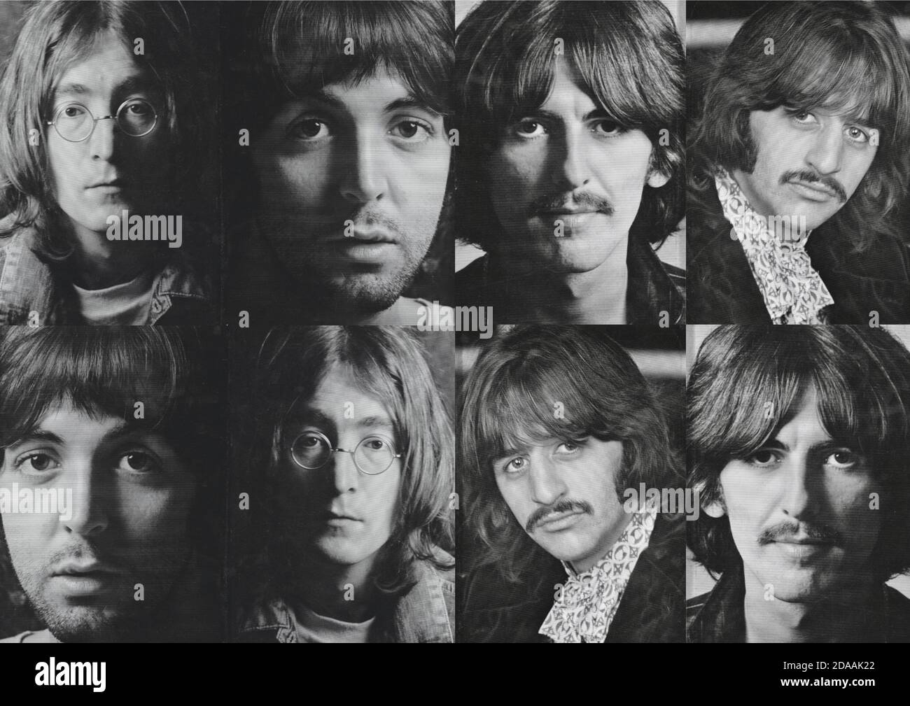Collage of the four Beatles Stock Photo