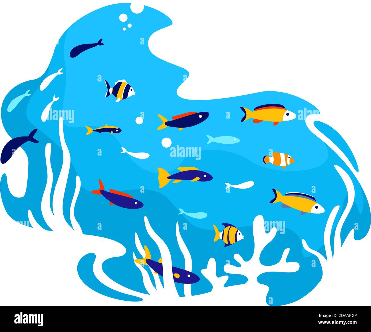 Tropical fish 2D vector web banner, poster Stock Vector Image & Art - Alamy
