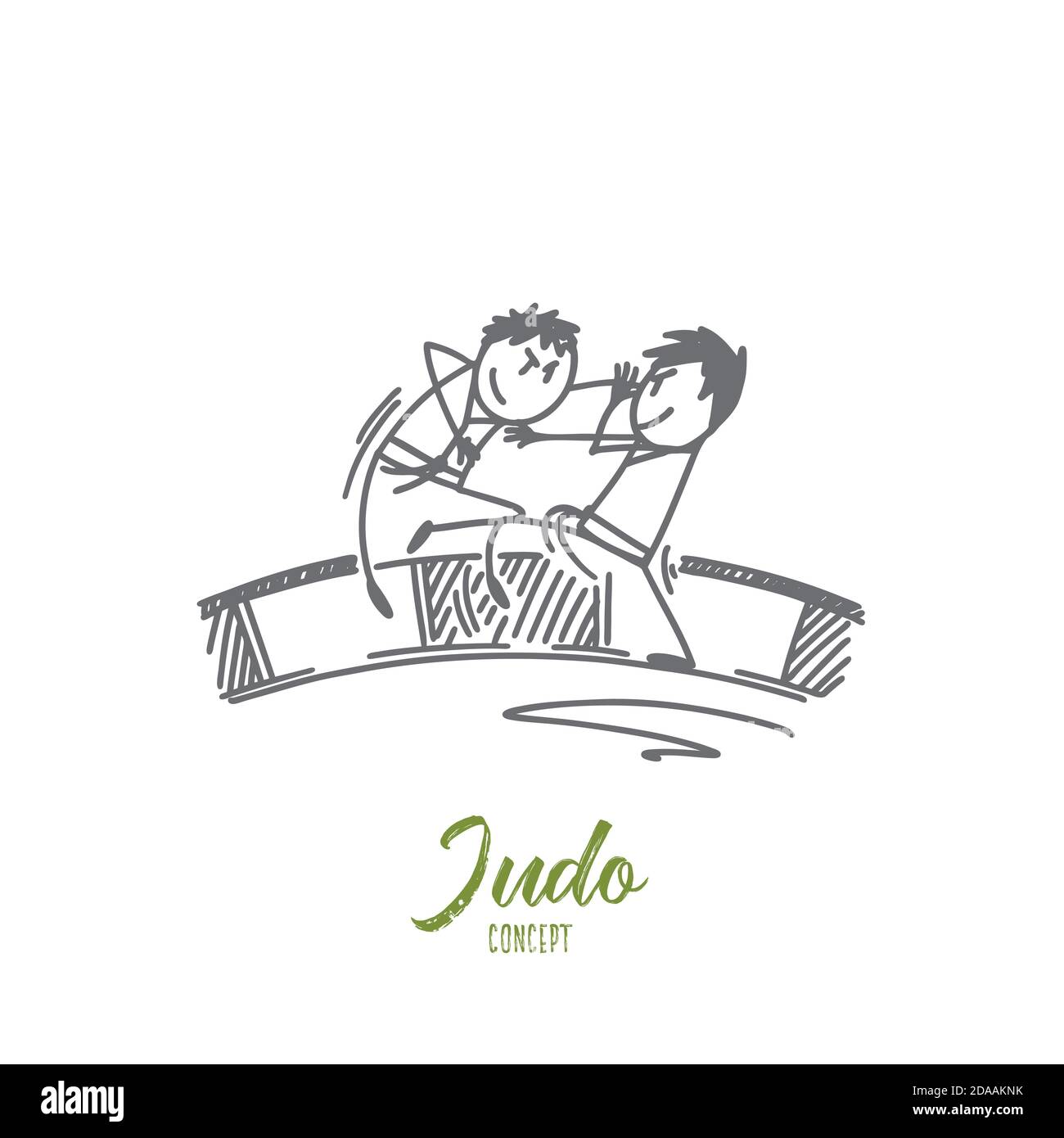 Judo concept. Hand drawn isolated vector Stock Vector Image & Art - Alamy