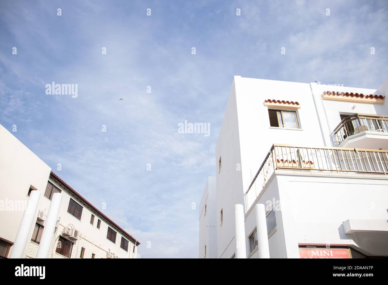 Living buildings, Cyprus Greek architecture, sunshine Stock Photo Alamy