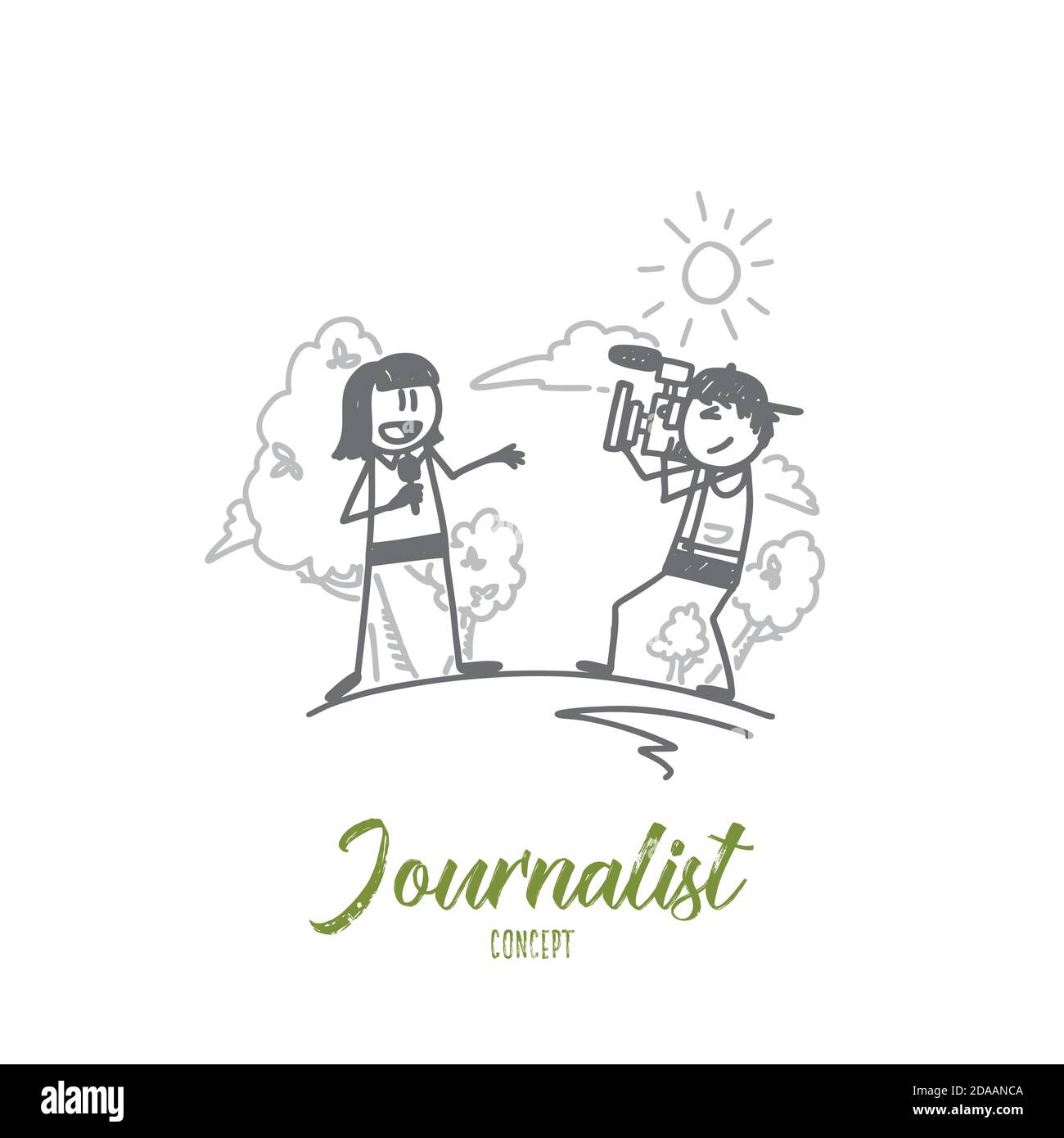 Journalist concept. Hand drawn isolated vector Stock Vector Image & Art