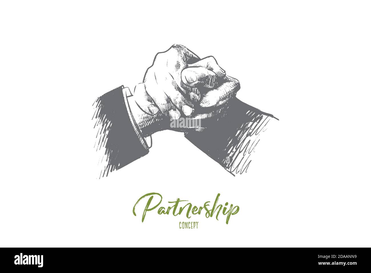 Partnership Examples Drawing Partnership concept. Hand drawn isolated vector Stock Vector Image ...