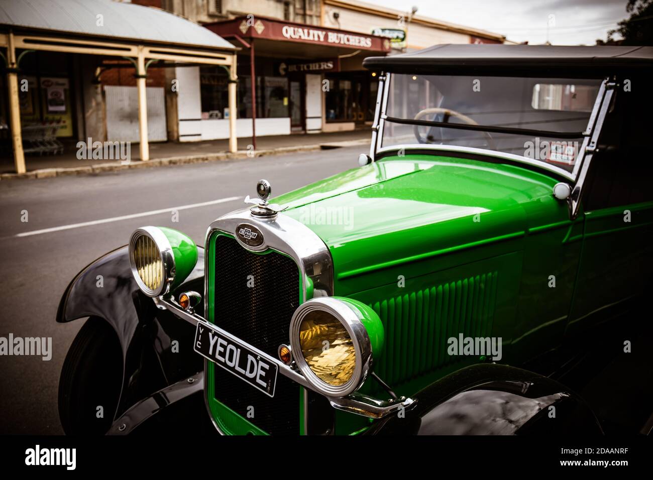 Classic Car in Maldon Australia Stock Photo Alamy